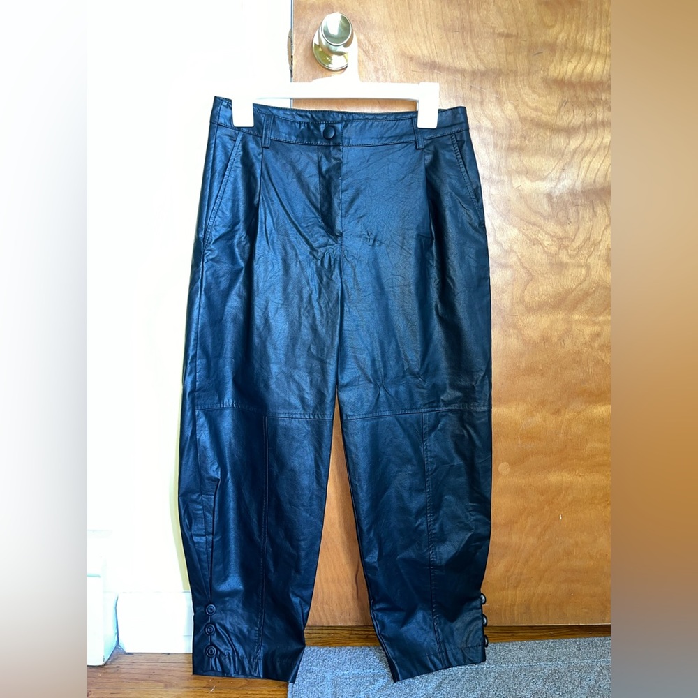Italian Leather Parachute Pant (petite)